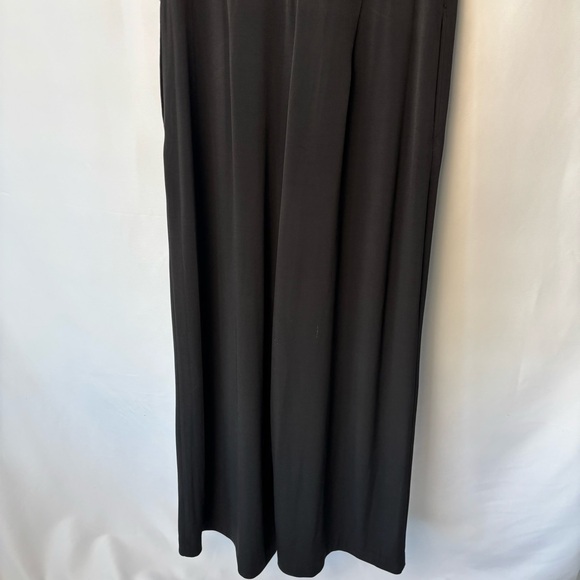 New Without Tags Glamour Women’s Black and Gold Jumpsuit Wide Leg 1X - Picture 6 of 8